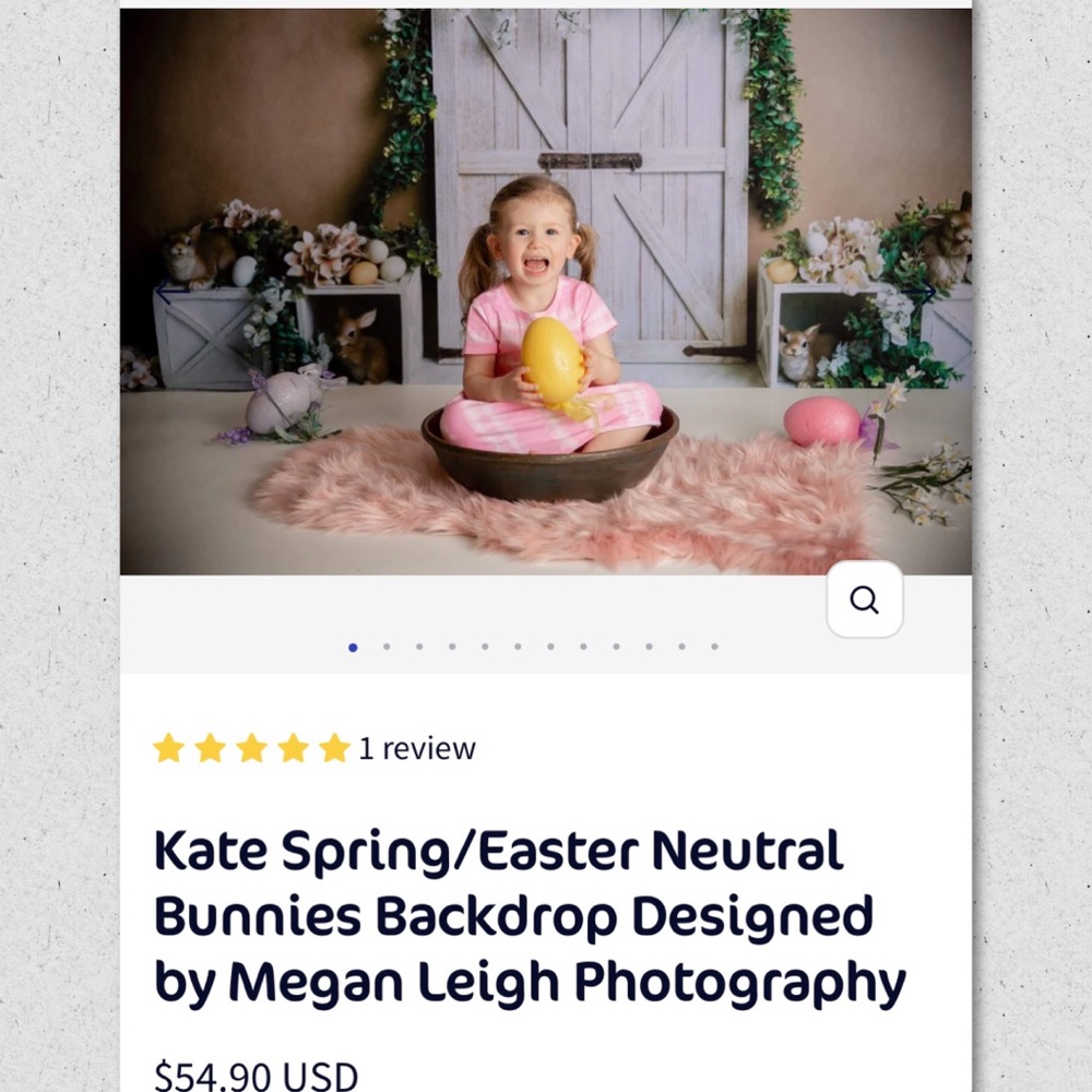 Kate 7x5 Spring/Easter Backdrop